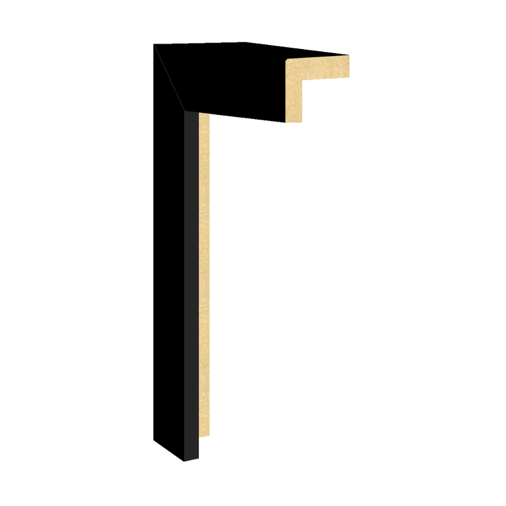 Acabamento Cantoneira Moldufama para Painel Ripado Preto