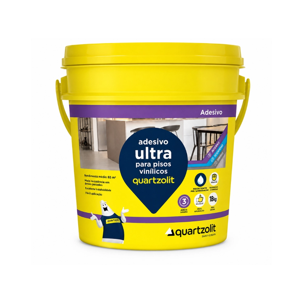 Cola Acrílica Quartzolit ULTRA 04 kg para piso vinílico