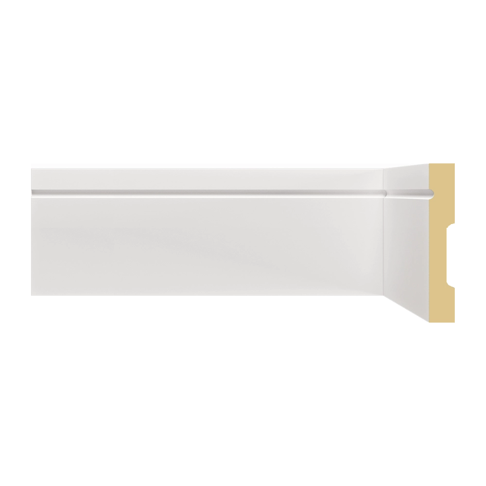 Rodapé e Guarnição Moldufama 803 ST em MDF 8cm Branco