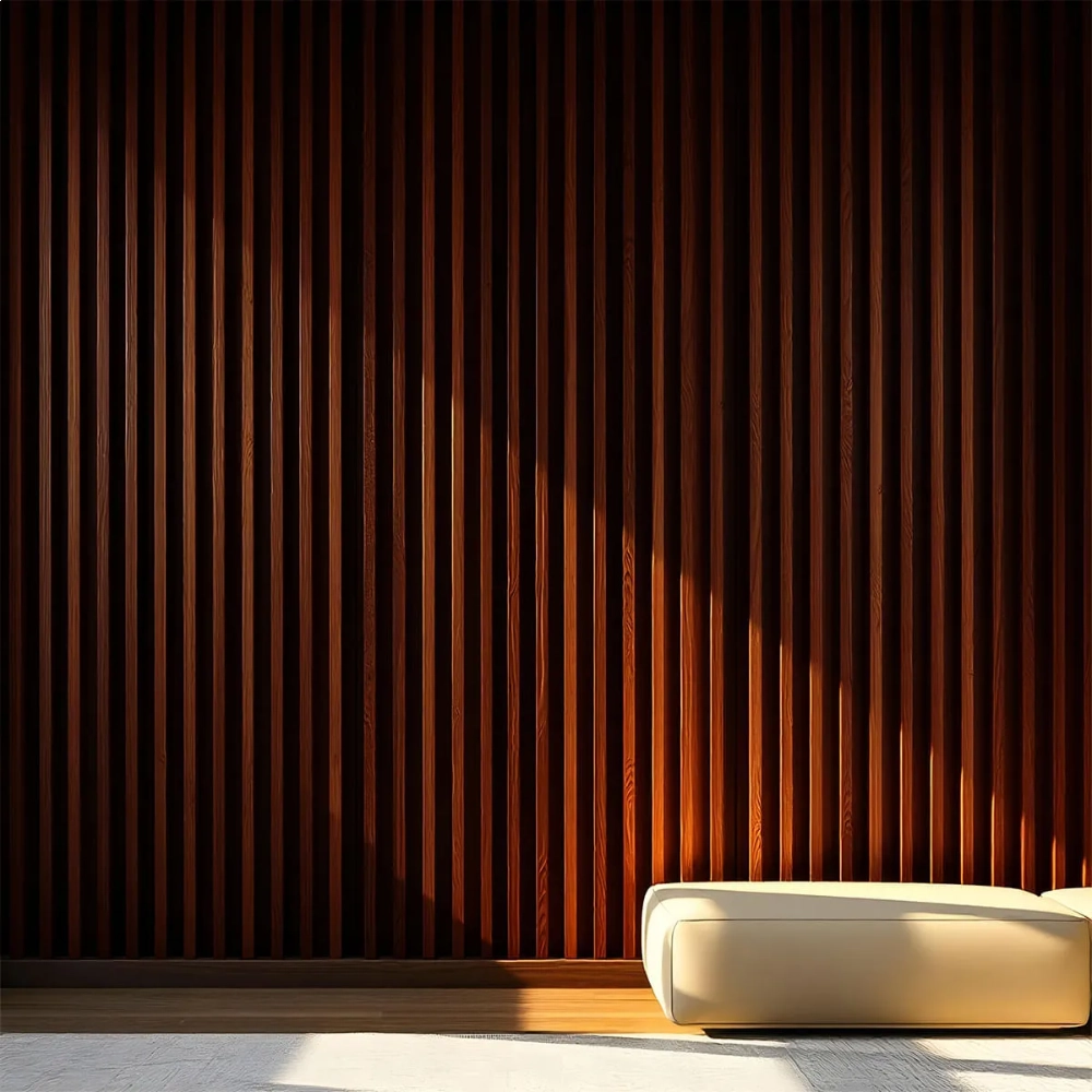 Painel Ripado de WPC Tabaco 9mm