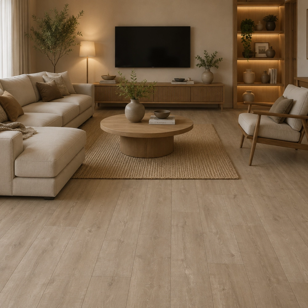 Piso Laminado Quick Step Eligna Wide - Carvalho Claro Serrado