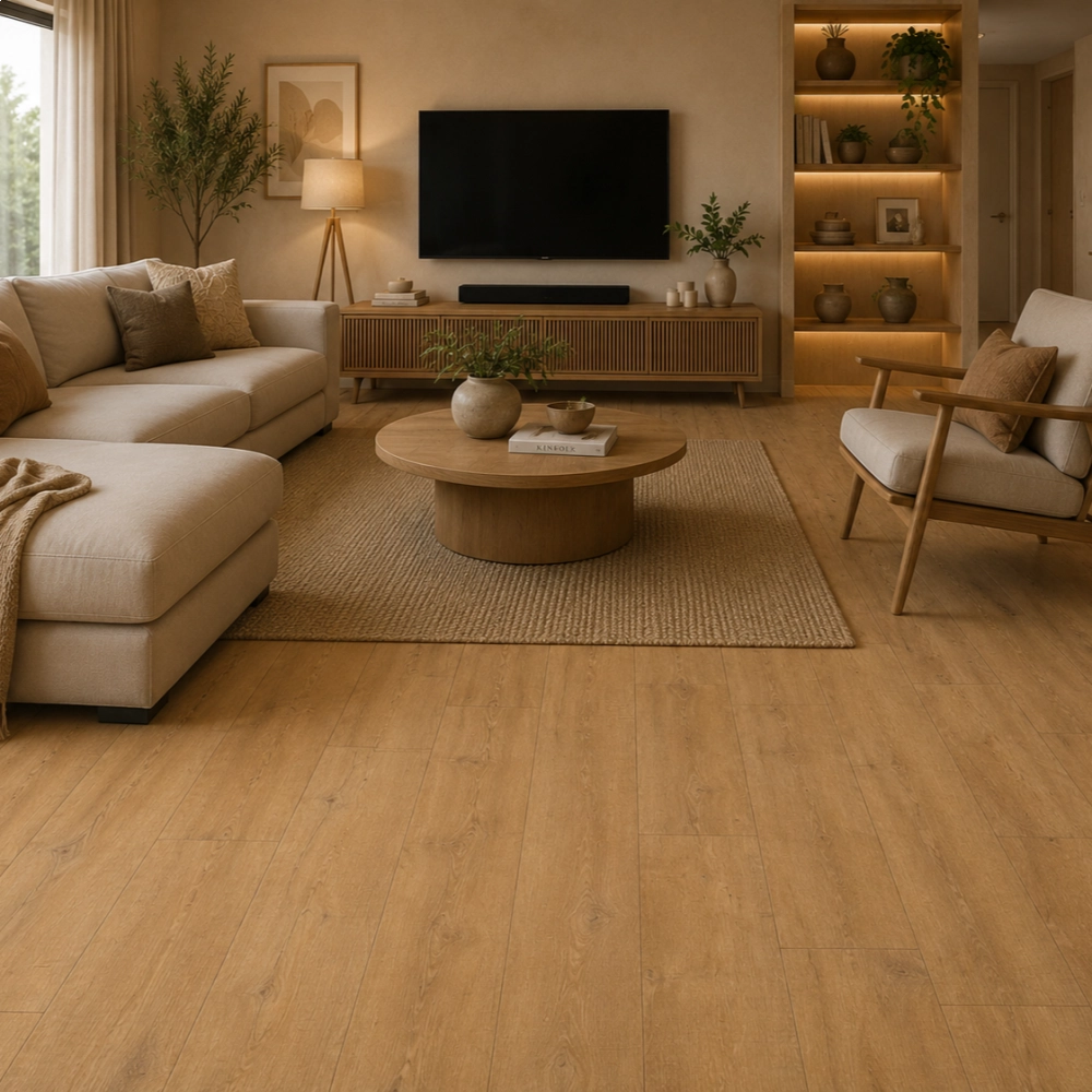Piso Laminado Quick Step Eligna Wide - Carvalho Natural Serrado Piso Laminado Quick Step Eligna Wide - Carvalho Natural Serrado