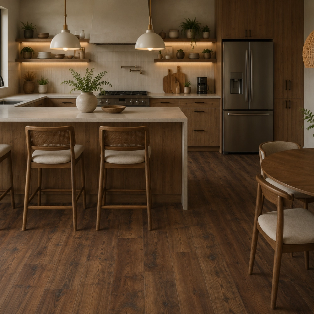 Piso Laminado Quick Step Eligna Wide - Castanheiro Escuro Piso Laminado Quick Step Eligna Wide - Castanheiro Escuro