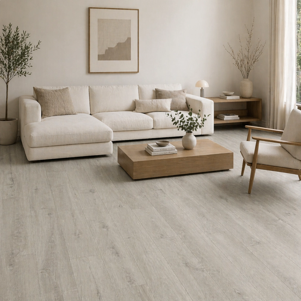 Piso Laminado Quick Step Impressive - Carvalho Cinza Suave