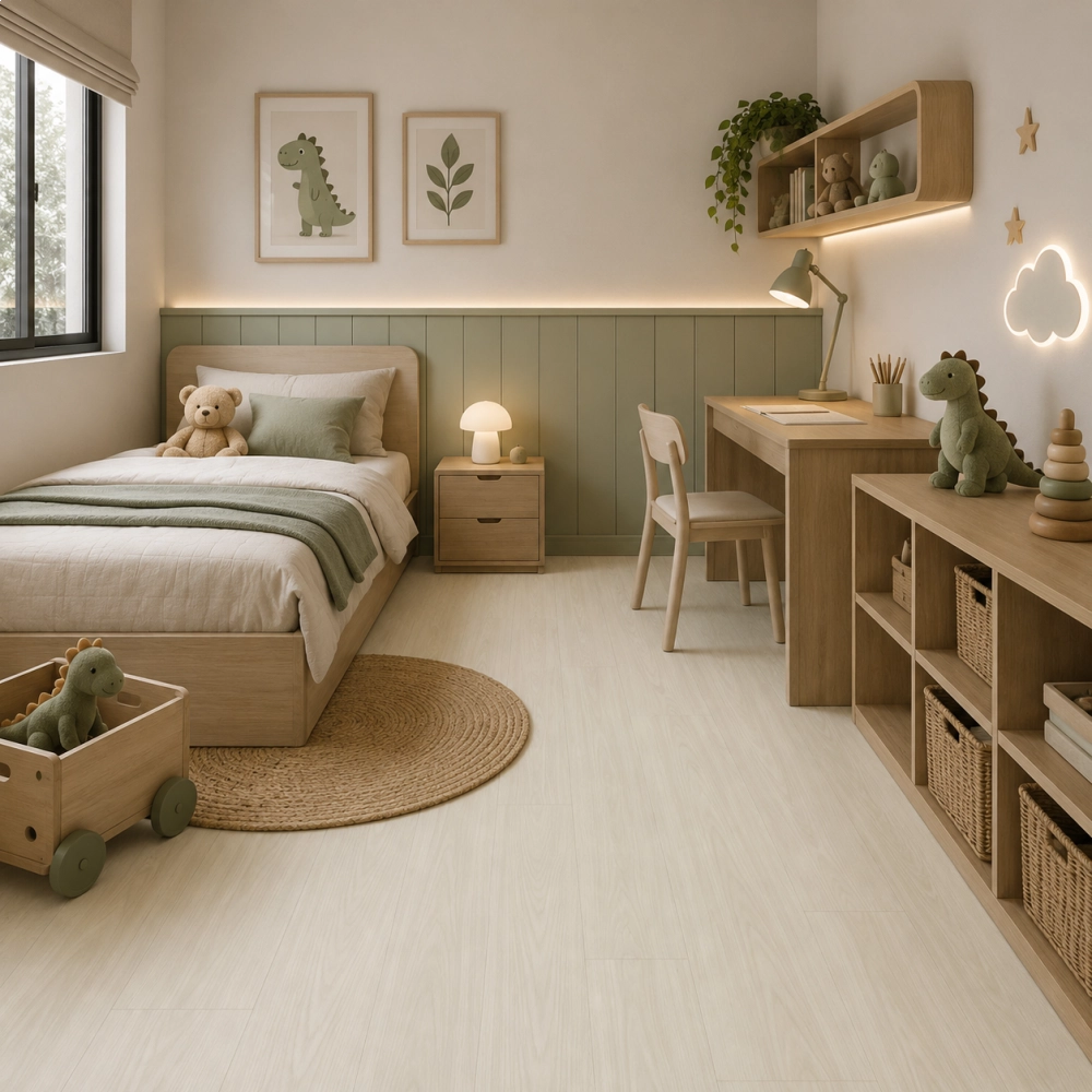 Piso Laminado Quick Step Smart - Carvalho Neblina Cinza Piso Laminado Quick Step Smart - Carvalho Neblina Cinza