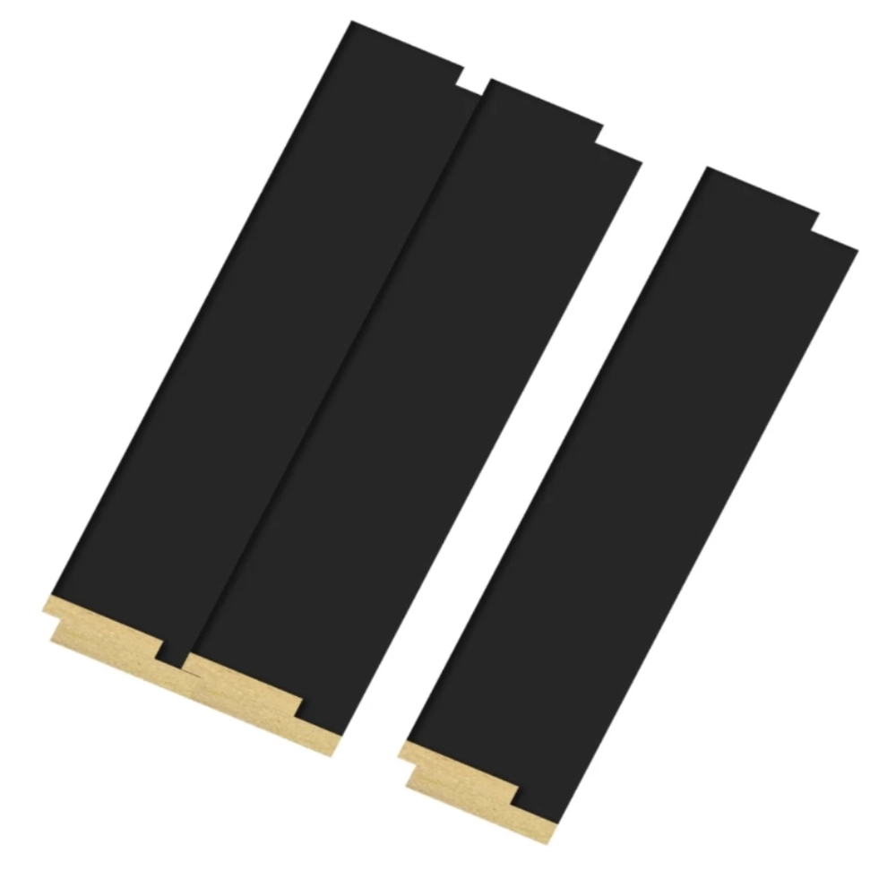 Ripado MDF 6,2cm Preto - Estreita