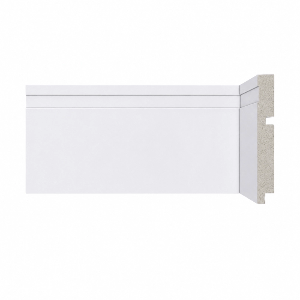 Rodapé Santa Luzia 493 em Poliestireno - 12cm Branco