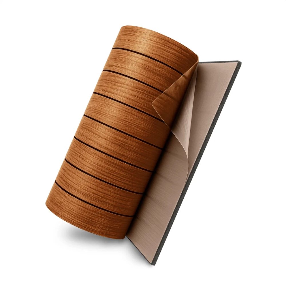 Painel Ripado Autocolante 40x300 - Freijó