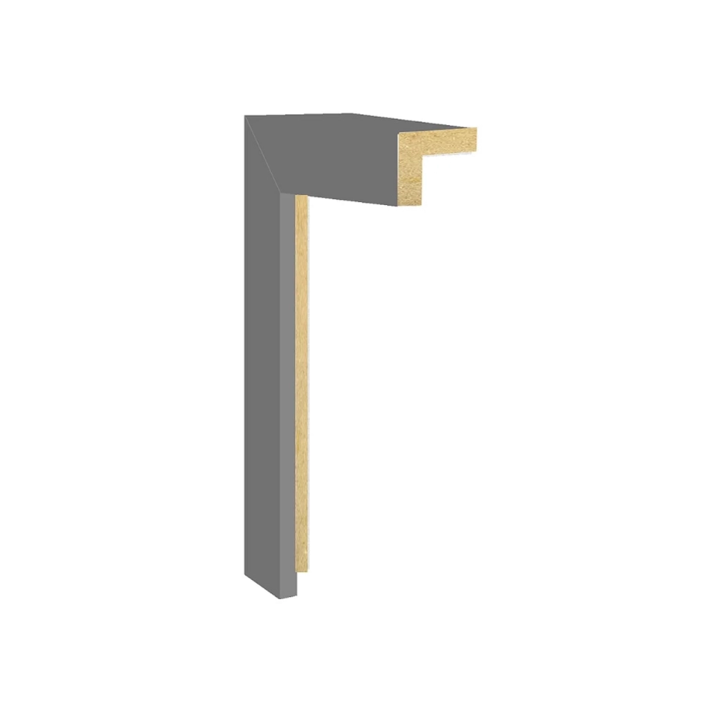 Acabamento Cantoneira Moldufama para Painel Ripado Cinza Acabamento Cantoneira Moldufama para Painel Ripado Cinza
