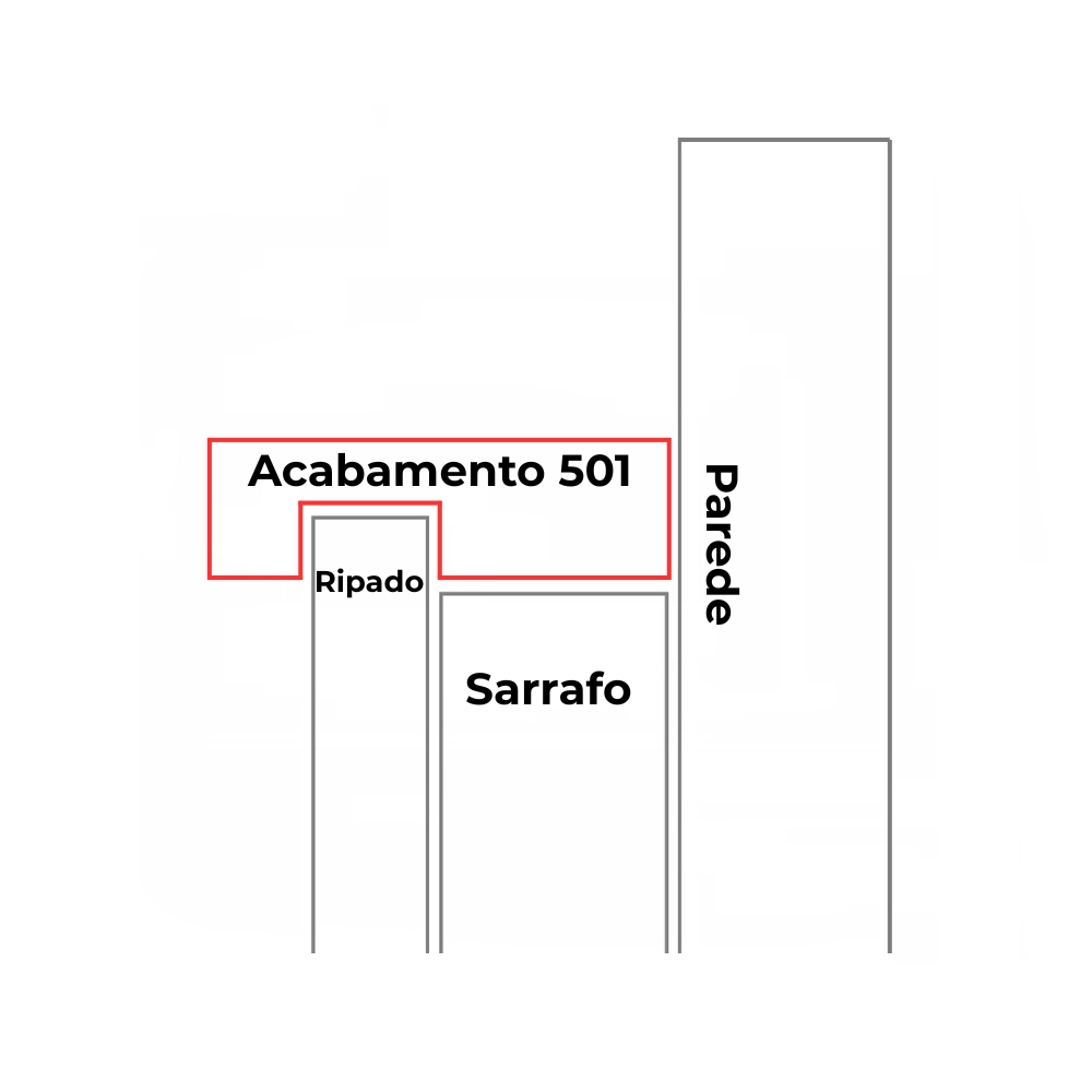 Acabamento para Ripa Moldufama 501 Turim