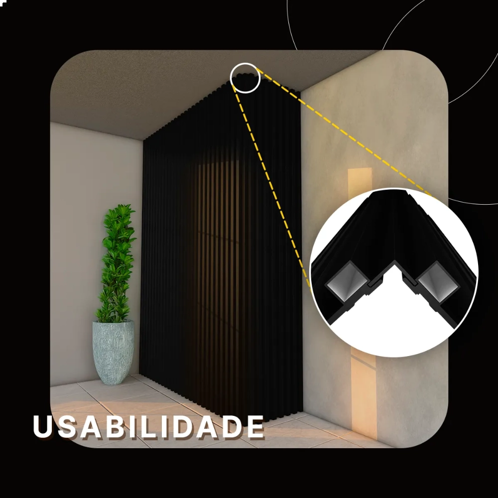 Cantoneira WPC Preto Cantoneira WPC Preto