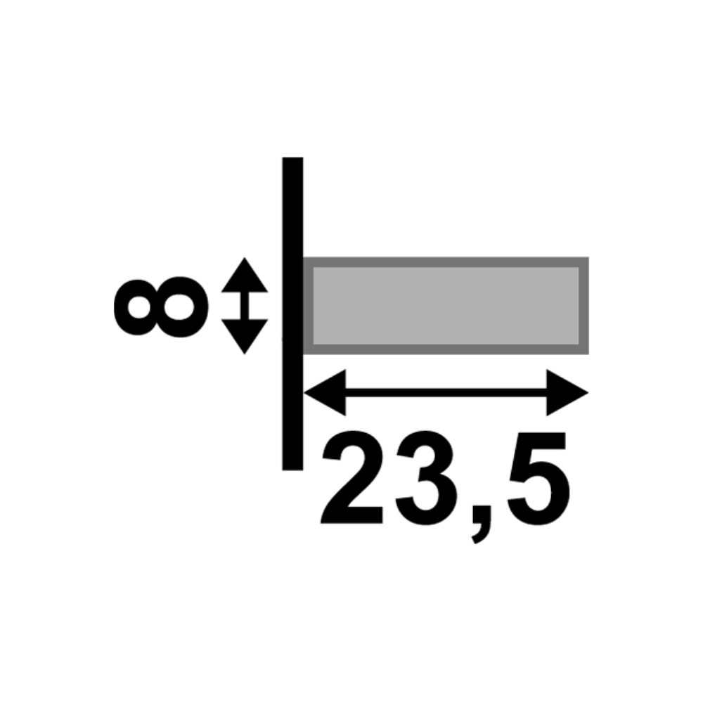 Filete Santa Luzia 23,5mm Cinza Titanium