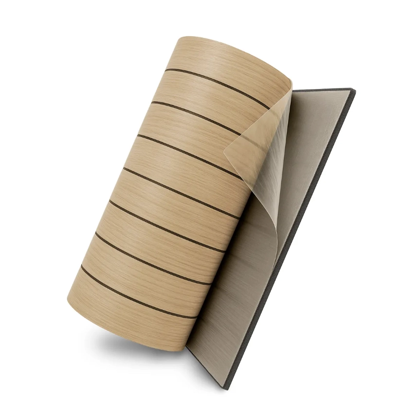 Painel Ripado Autocolante 40x300 - Amêndoa