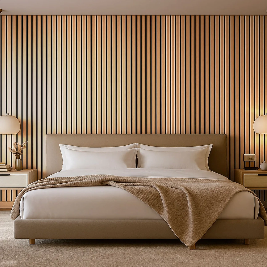 Painel Ripado Autocolante 40x300 - Carvalho Painel Ripado Autocolante 40x300 - Carvalho