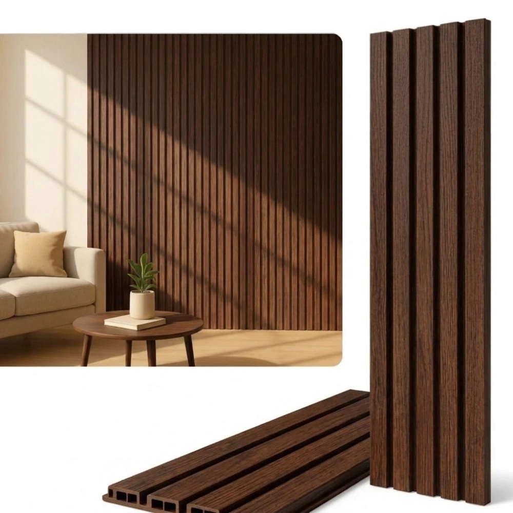 Painel Ripado de WPC Tabaco 9mm