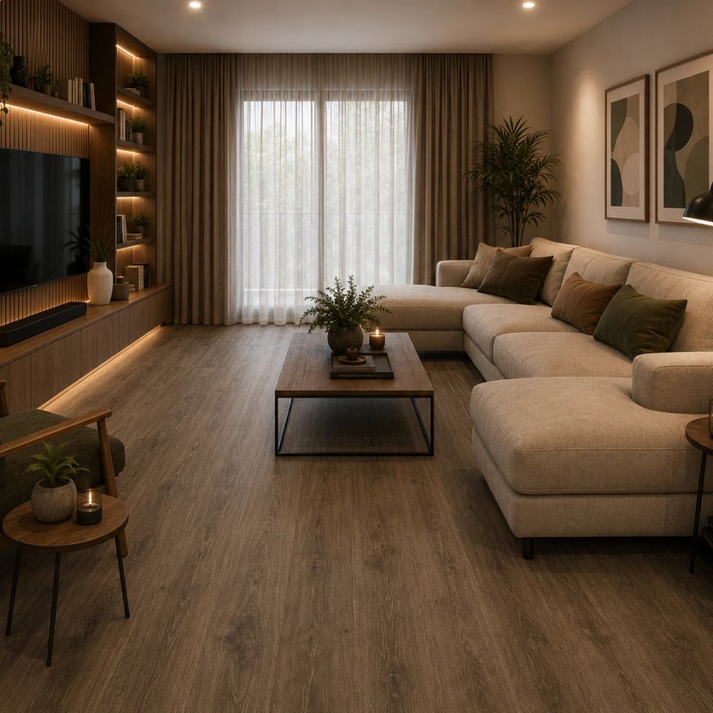 Piso Laminado Eucafloor Colado Prime Lâmina Amêndoa