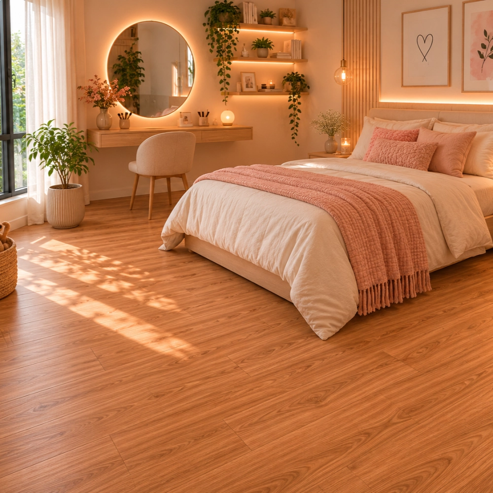 Piso Laminado Eucafloor Evidence Nogueira Malaga - encaixe click