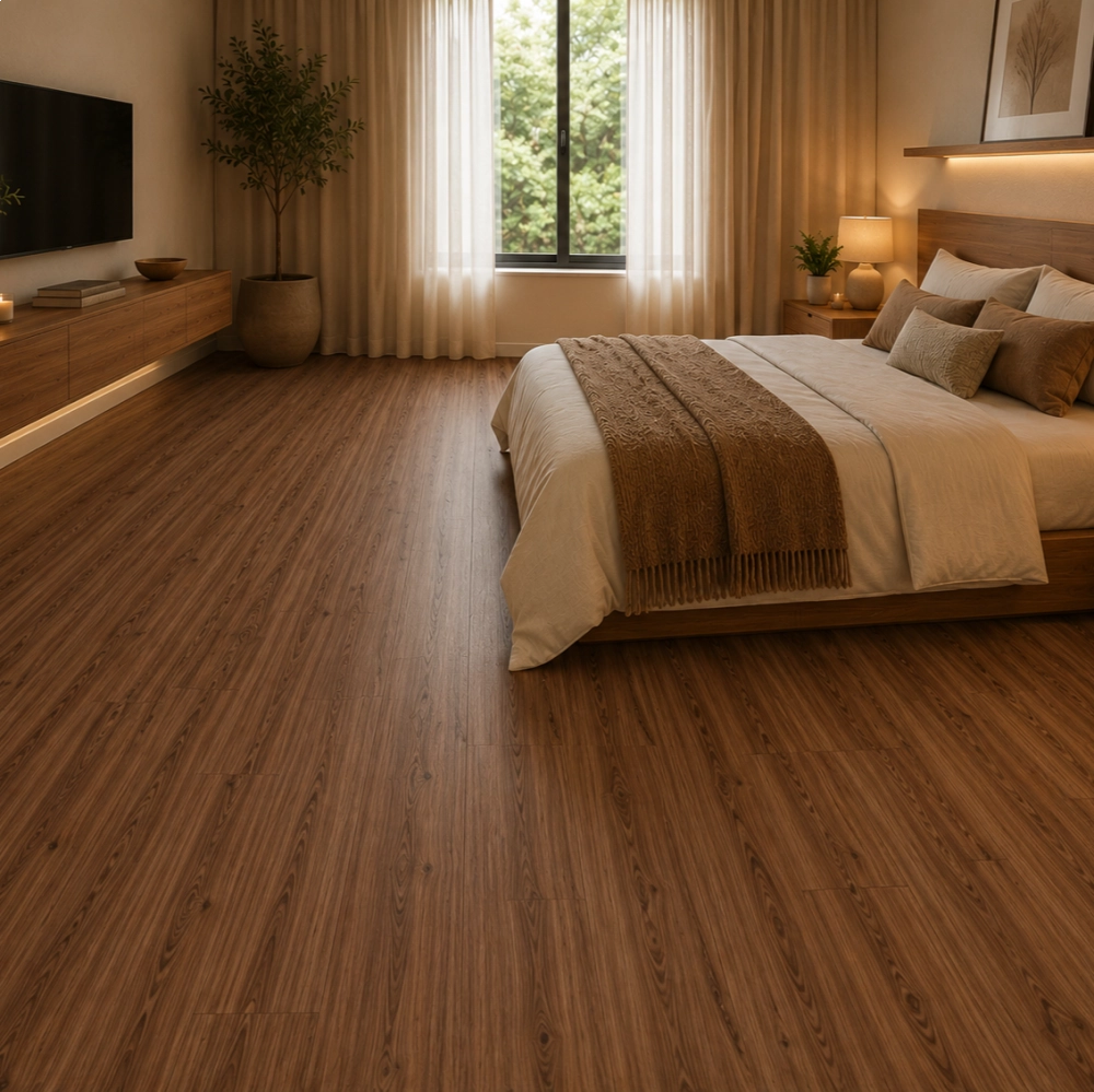 Piso Laminado Eucafloor Max Elegance Noce Borgonha Piso Laminado Eucafloor Max Elegance Noce Borgonha