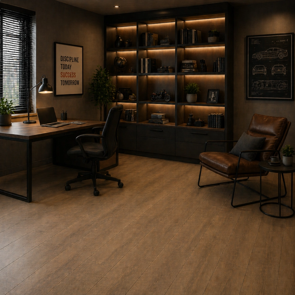 Piso Laminado Quick Step Eligna Wide - Carvalho Deserto Restaurado Piso Laminado Quick Step Eligna Wide - Carvalho Deserto Restaurado