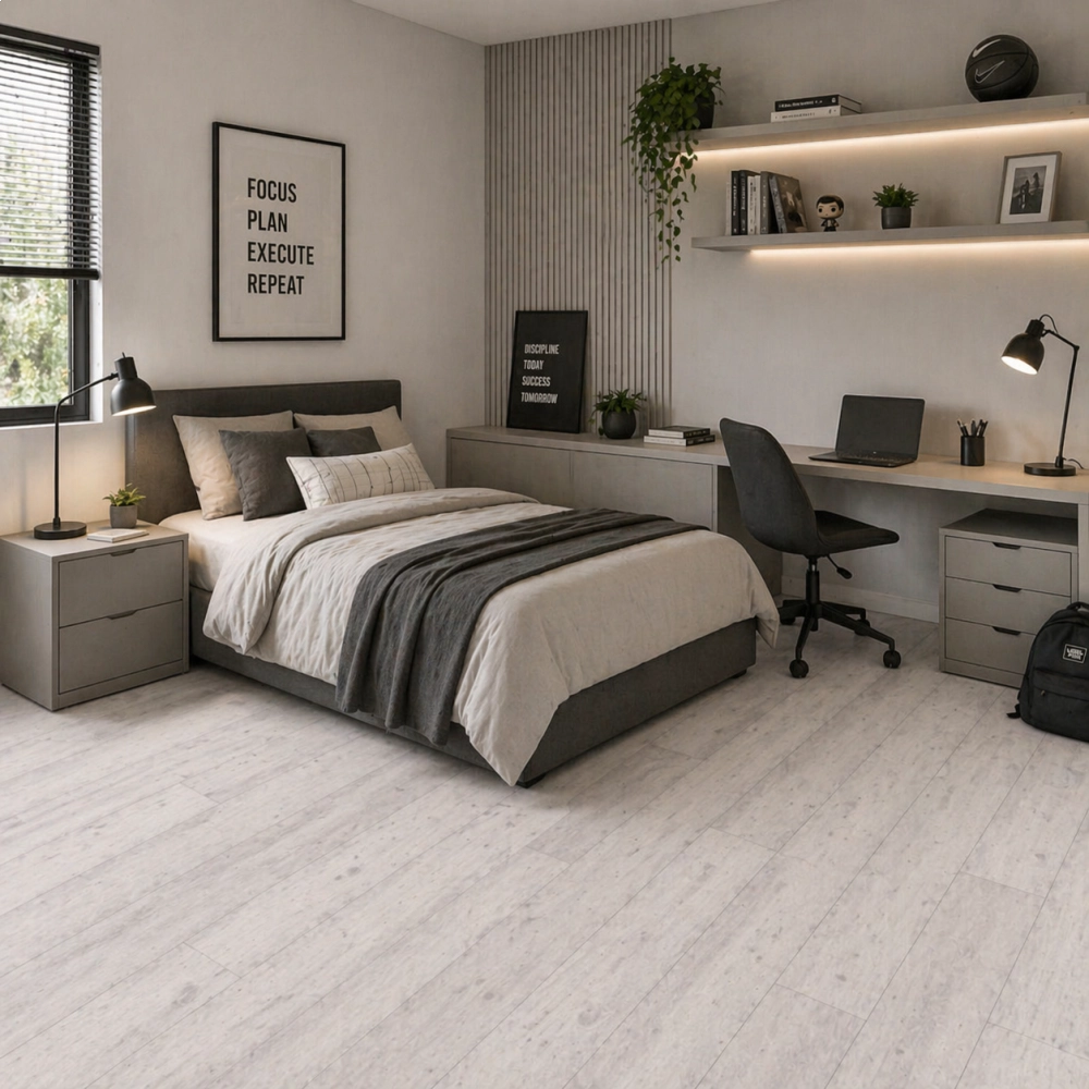 Piso Laminado Quick Step Impressive - Concreto Amadeirado Cinza Claro