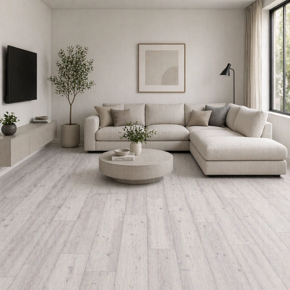 Piso Laminado Quick Step Impressive - Concreto Amadeirado Cinza Claro