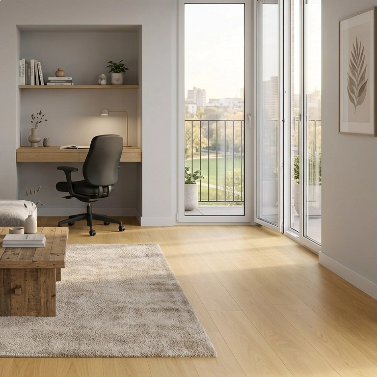 Piso Laminado Quick Step Smart - Carvalho Biscoito Marrom Piso Laminado Quick Step Smart - Carvalho Biscoito Marrom