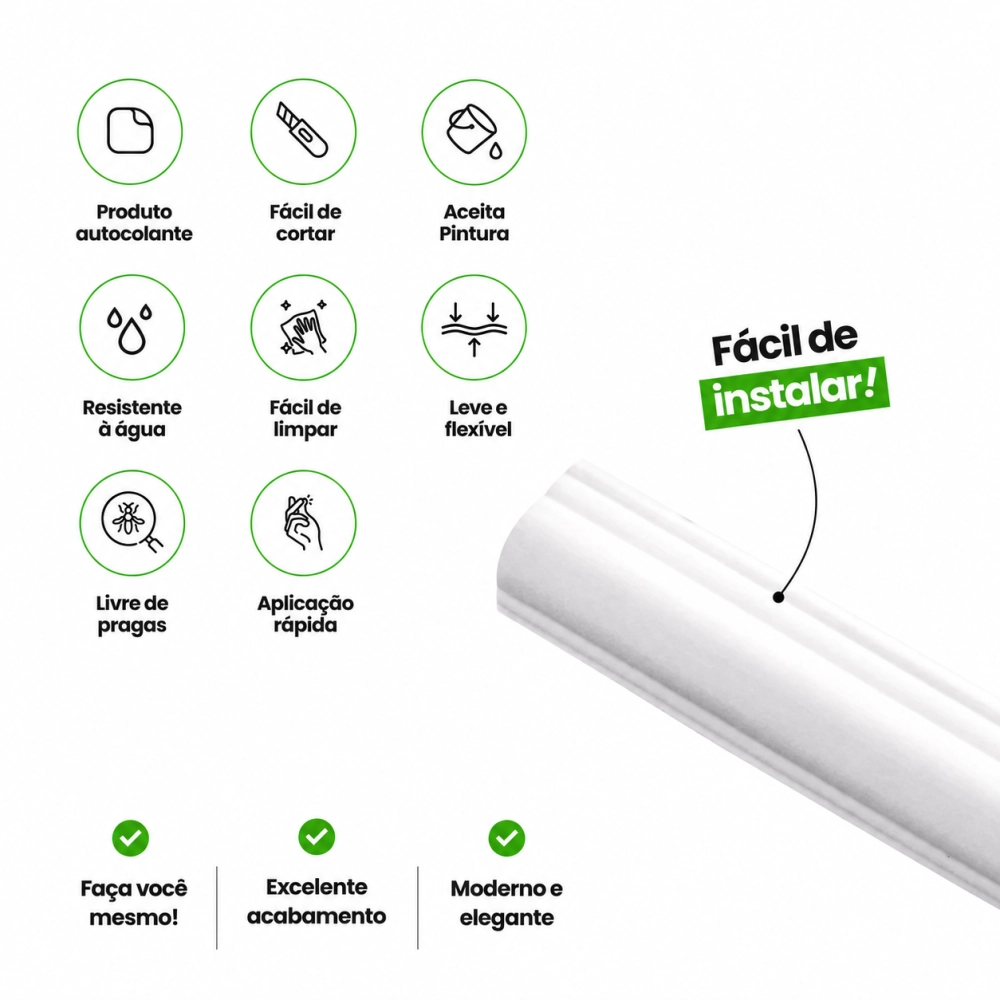 Rodameio e Boiserie Autocolante MRD RM61 - 23mm - 5 m