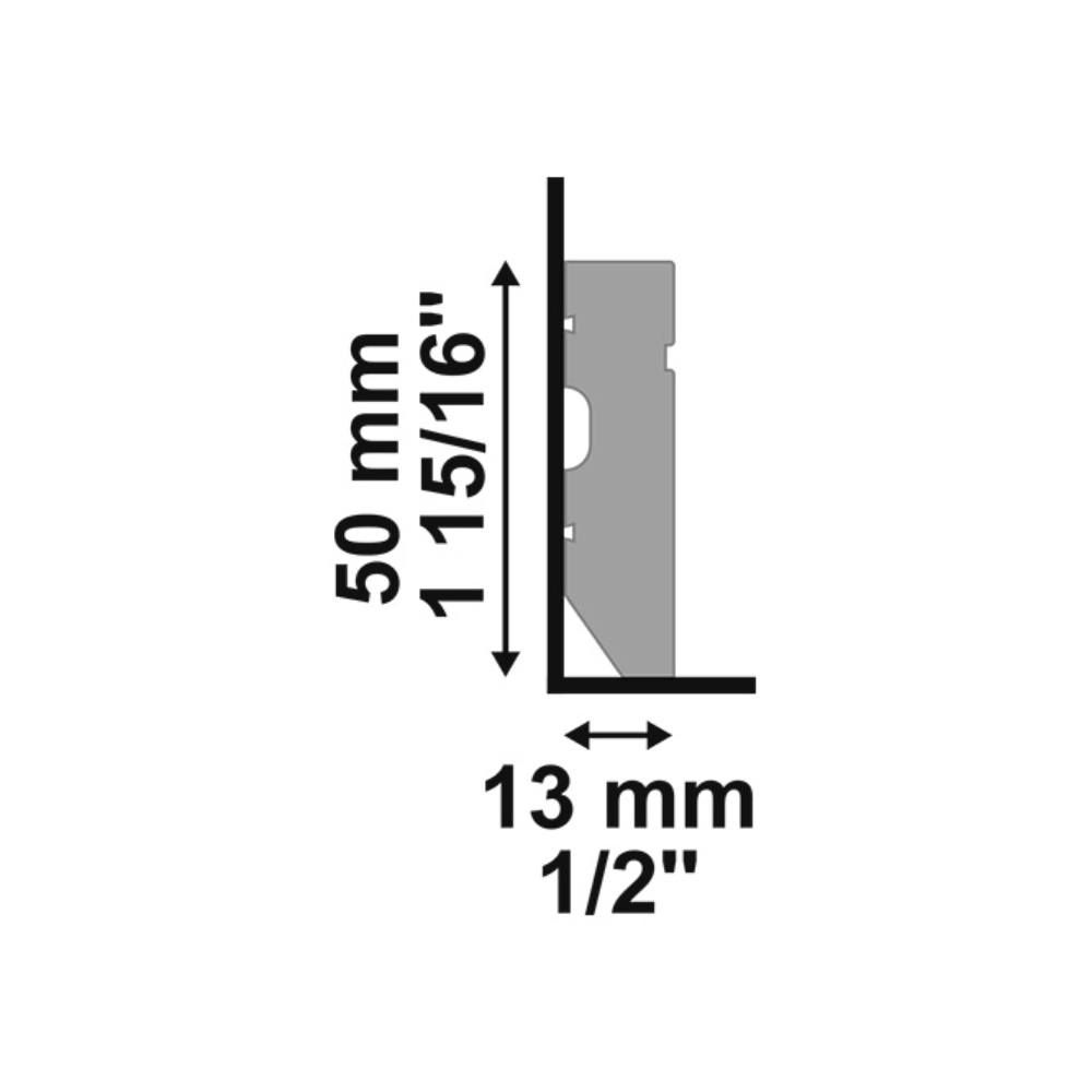 Rodapé Santa Luzia 701 em Poliestireno 5cm Branco Rodapé Santa Luzia 701 em Poliestireno 5cm Branco
